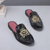 "Men's European & American Casual Slip-On Slippers: Half-Support Sandals & Lazy Shoes In Large Sizes"