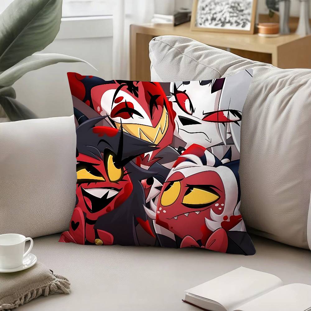 Милая подушка-подушка A-Helluva Boss-H, наволочка, мягкая милая наволочка для дивана, наволочка из полиэстера на молнии