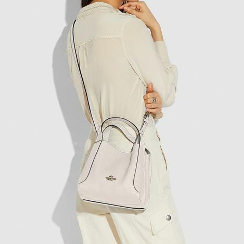 COACH Hadley Coated Canvas With Cow Leather Handbag Small Women's White 78800-B4HA