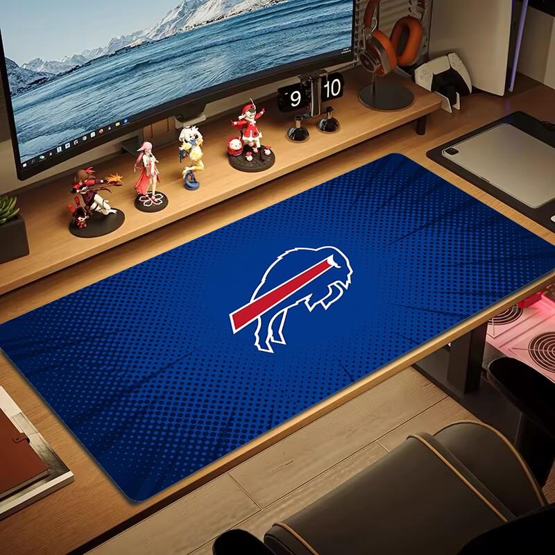 Buffalo Bills Mouse Pad Large Gaming Table Cushion Nonslip Laptop Tablet Big Mousepad Xxl Mat Mini Pc Playmat With Lock Edge