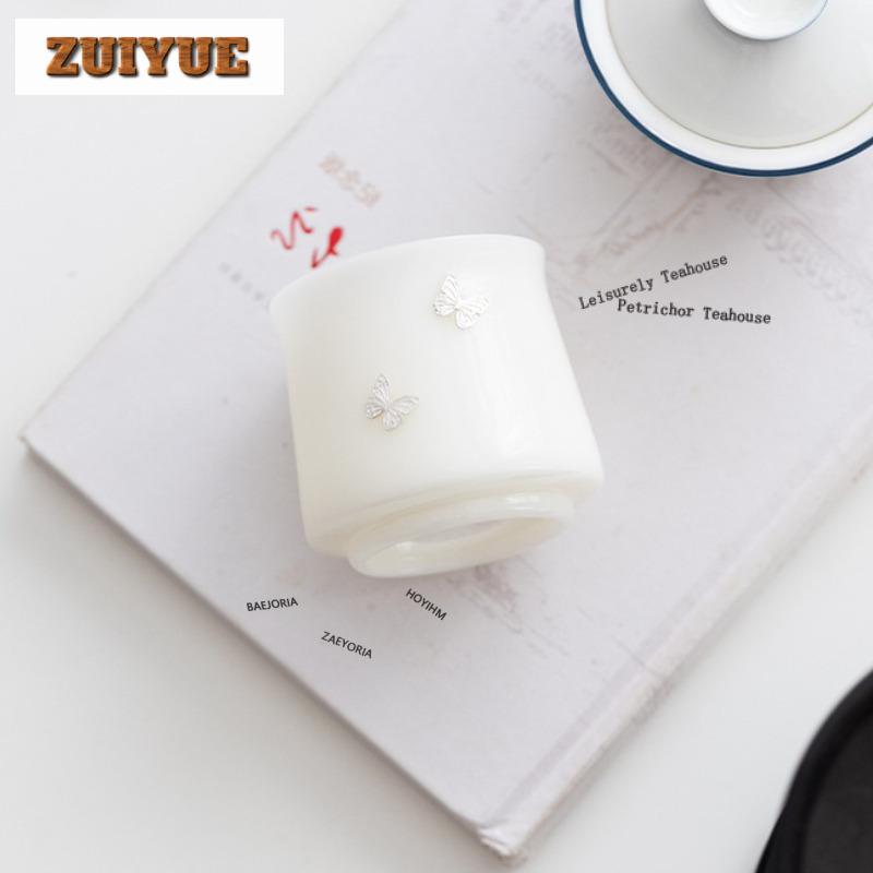 120ml Saw Nail Jade Teacup Aesthetic Tea Bowl Jug Tea-tasting Fragrance Cup Jianzhan Master Cups Drinkware Collection Craft