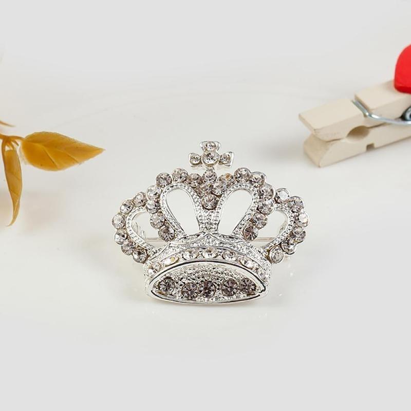 Модная элегантная женская брошь в форме короны принцессы на платье