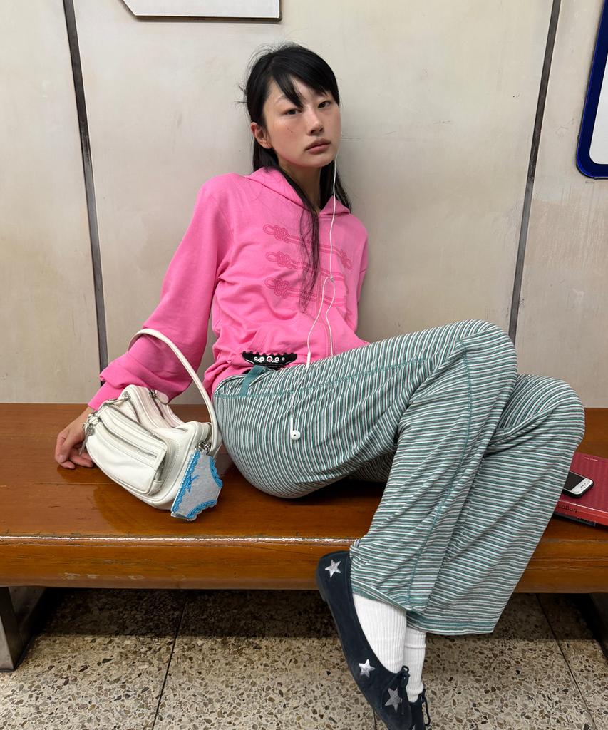 CRANK Candy Stripe Lounge Pants_Green