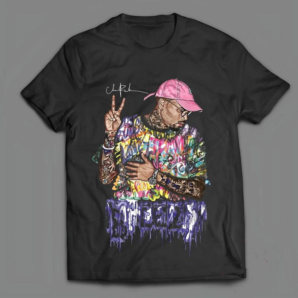 Chris Brown Rapper Signature Unisex T Shirt Full Size S-5XL