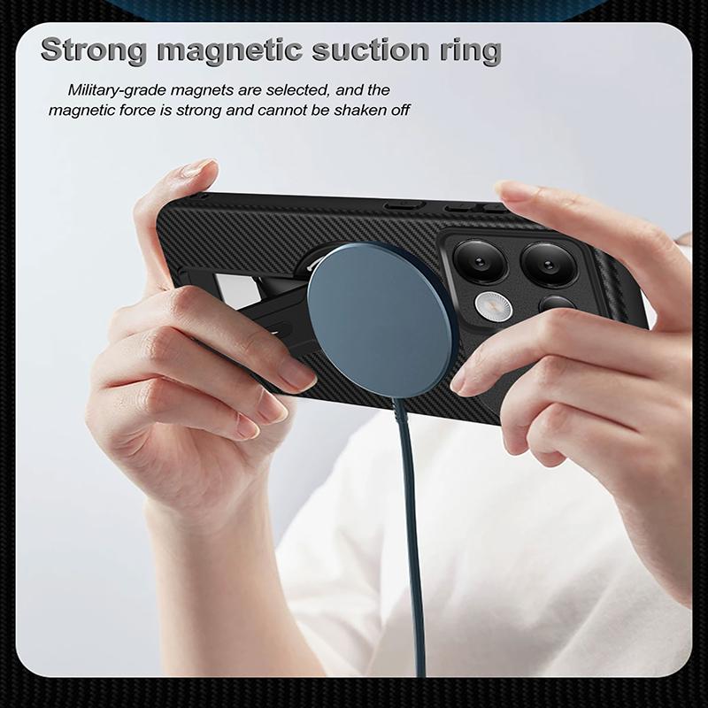 For Xiaomi 14T Armor Magnetic Stand Camera Lens Anti-Scratch Phone Case For Xiaomi 14T Pro Silicone Soft Cover Mi 14T Cases 14t