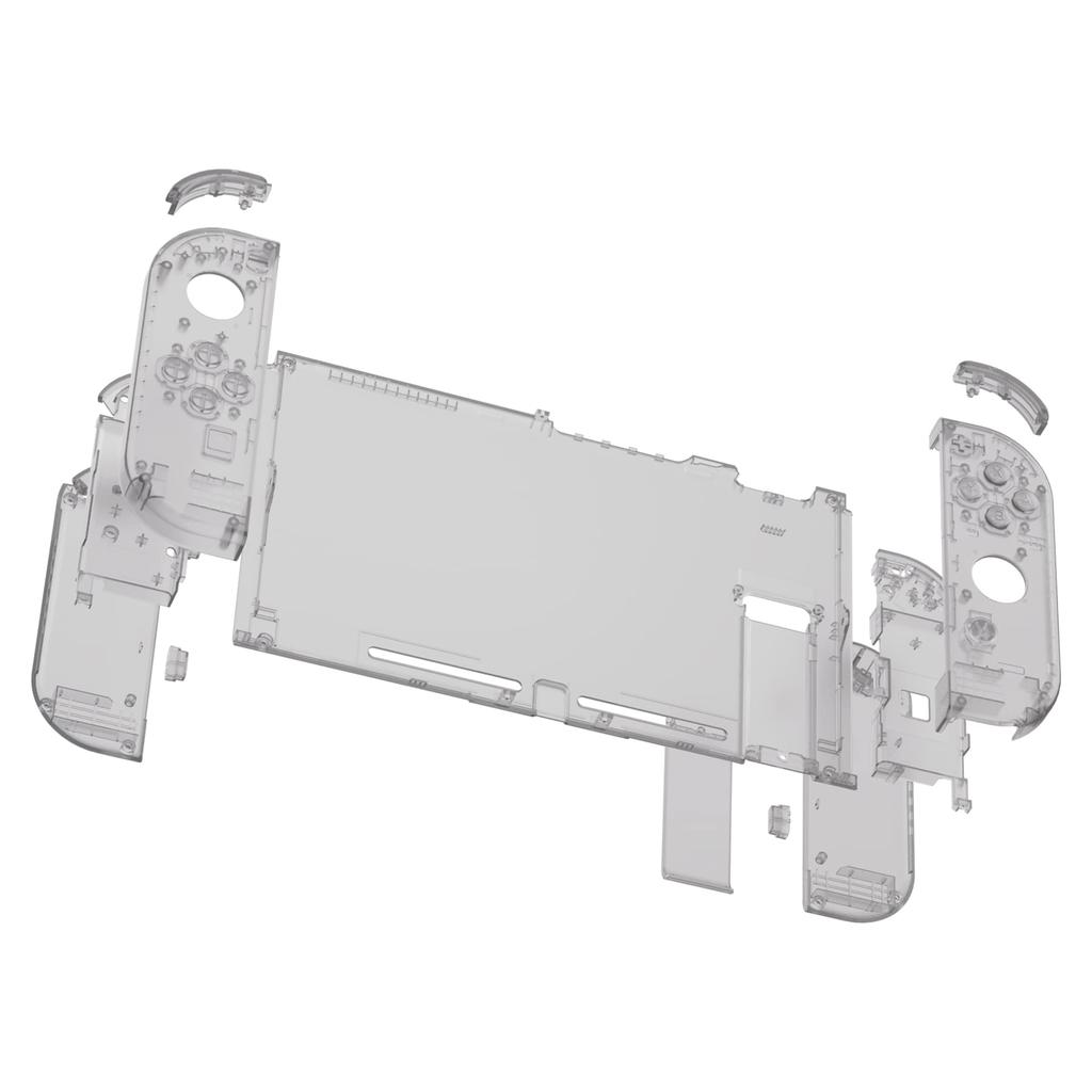 Custom DIY Replacement Case Shell for eXtremeRate Back Plate for Switch Console Made of Clear Holder Handle Controller Housing for Complete Button Set