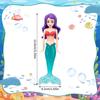 New 4pcs Mermaid Water Toys Glow In the Dark For Children's Gifts