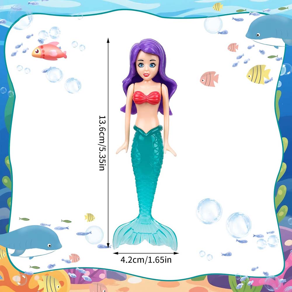 New 4pcs Mermaid Water Toys Glow In the Dark For Children's Gifts