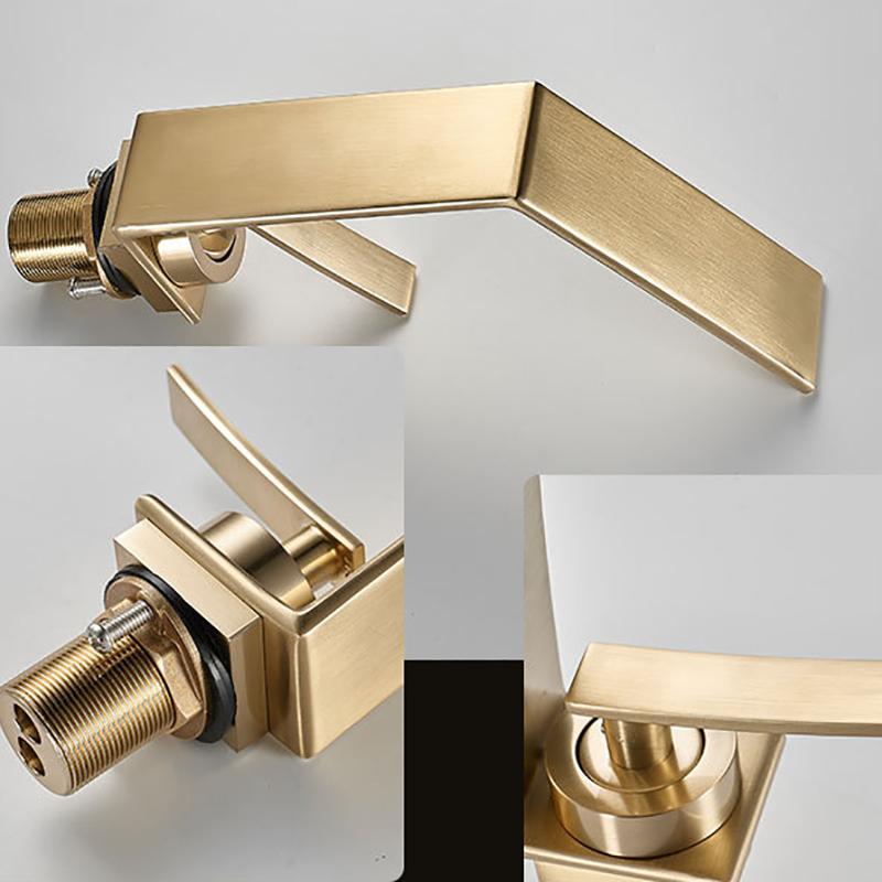 Смеситель для раковины в ванной, современный смеситель с одним отверстием, кран для горячей и холодной воды, смеситель для ванной комнаты, монтируемый на палубе, различные смесители для раковины