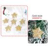 6pcs Star Hanging Ornament Christmas Tree Pentagram Pendant