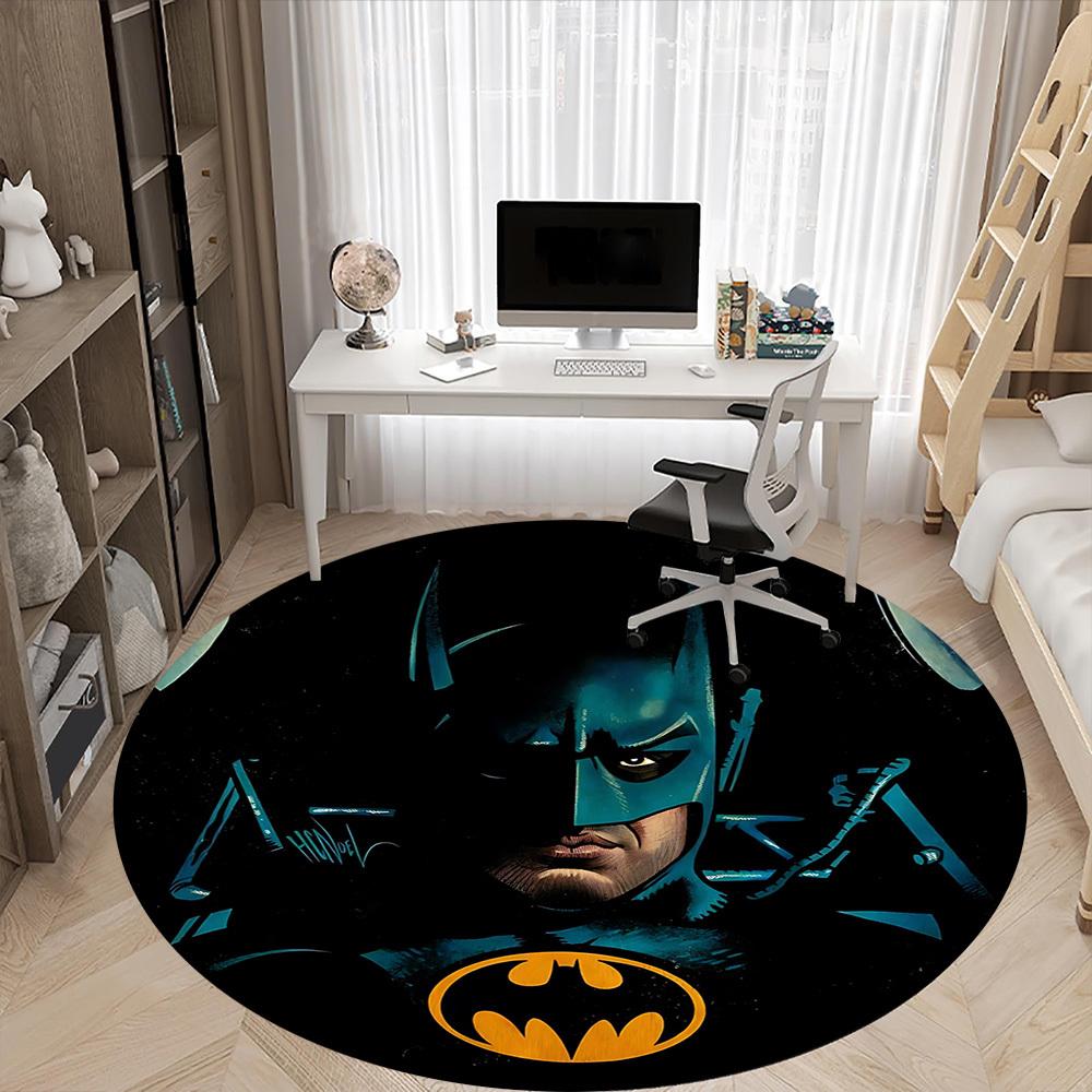 1pc batman, superhero Chair Carpet for Office Non-Slip, Indoor Non-Slip Washable Carpet, Non-Shedding Mat For Office yy251030036