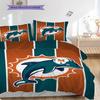 Dolphins Leap Turquoise Waters Three-piece set(1 * duvet cover + 2 * pillowcase, without core)Christmas birthday gift Soft and comfortable