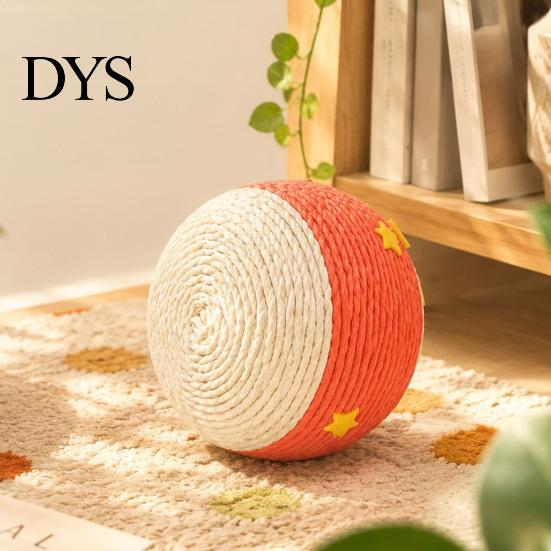Игрушка для стачивания когтей, Когтеточка-шар для кошек, Бумажная веревка в форме барабана, Интерактивный прочный вращающийся шар для домашних кошек, чтобы царапать, трогать, кусать, Игрушки для домашних животных