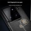 For Xiaomi 15 Case Litchi Texture TPU Flexible Phone Cover,Black