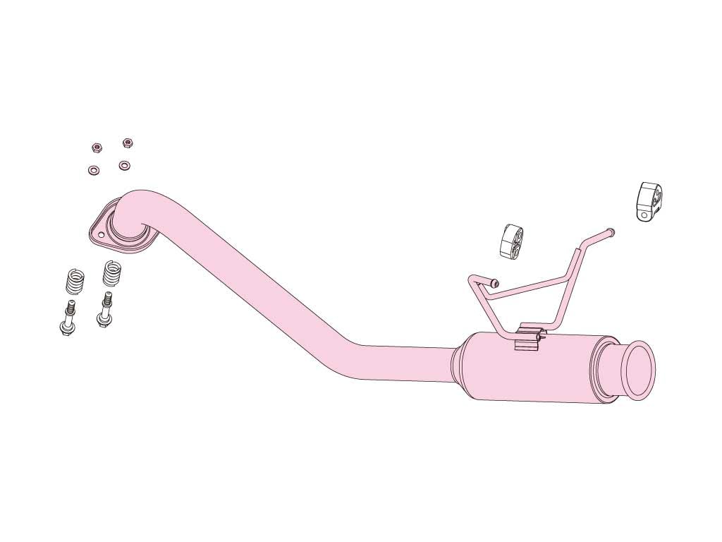 Глушитель FUJITSUBO для Honda Fit 2WD RS GK5 [RIVID] 1.5 850-51554