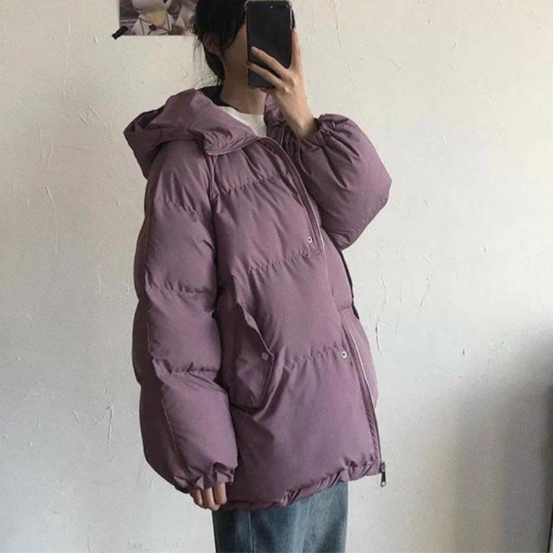 Winter Down Padded Jacket Women's Short Bread Coat Loose Thicker Student Padded Coat Women