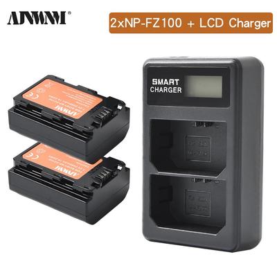 AJNWNM NP-FZ100 NPFZ100 NP FZ100 Комплект аккумуляторов для Sony NP-FZ100, BC-QZ1, Sony A9, a7R III, A7 III, ILCE-9, A6600