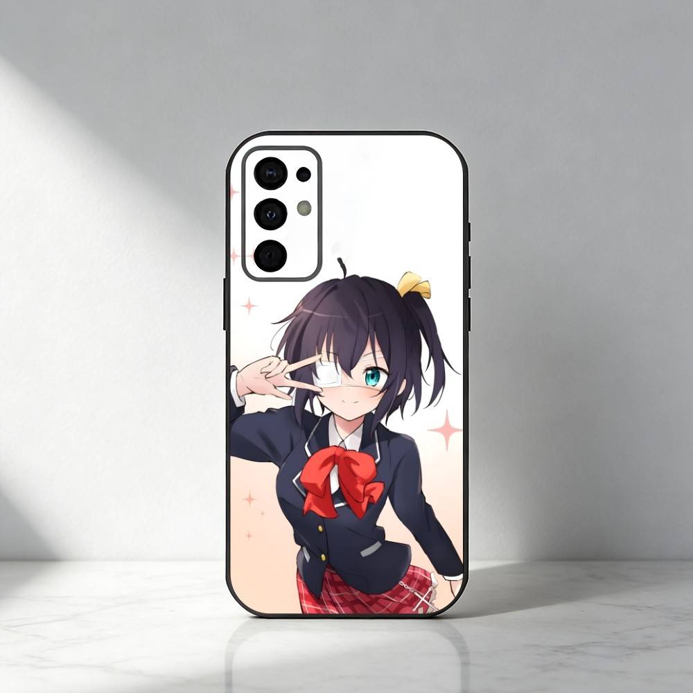 Чехол для телефона Wicked Eye Anime R-Rikka-chan для Samsung S25, S24, S21, S22, S23, S20, Ultra, S26, Plus, Fe, Note, 5G Черный
