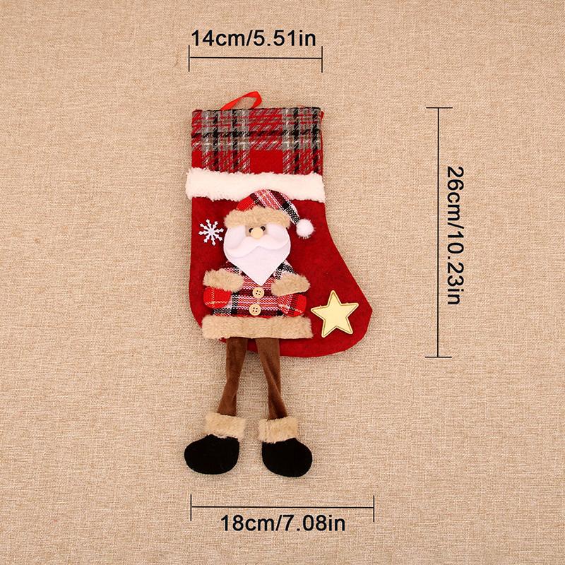 Рождественский чулок Подвеска на рождественскую елку Снеговик Санта Лось Медведь Детский подарочный пакет Семейные украшения для вечеринки Новогодние подарки