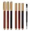 Ручка для деловой подписи из дерева, шариковая ручка, деревянная гелевая ручка, сменные стержни для ручек Write Smoohtly для свадебного офиса отеля