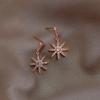 Korean Diamond Snowflake Pendant Earrings: Elegant, High-End, Versatile Design for Women