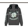 GLO GANG Streetwear Hooded Zip-Up Sweatshirt Unisex Oversized Cartoon Print Casual Pullover Teens Adults