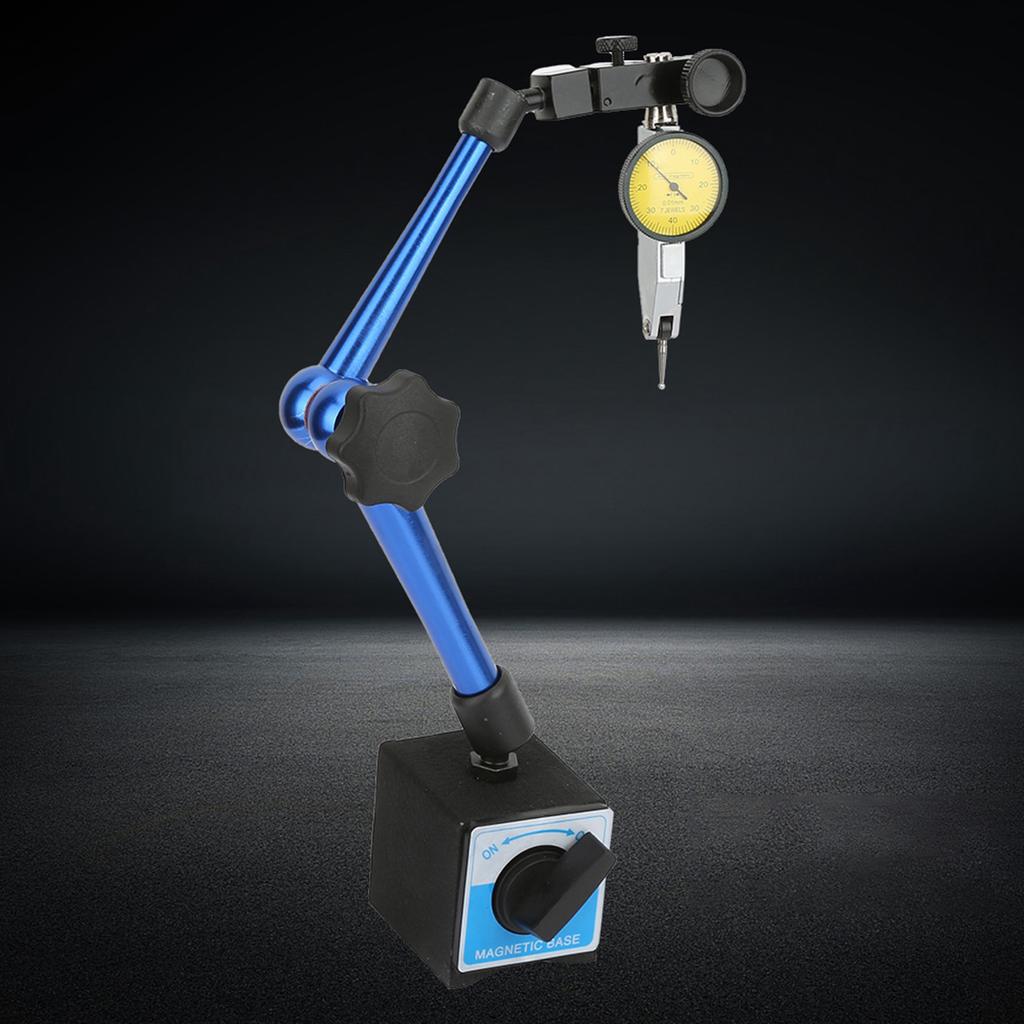 Magnetic Flexible Base Holder Stand with Test Indicator Gauge Blue