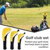 3Pcs Golf Club Head Cover Mesh Golf Club Headcovers with Interchangeable No. Tags 3 4 5 6 7 X for Fairway Woods Driver Hybrids