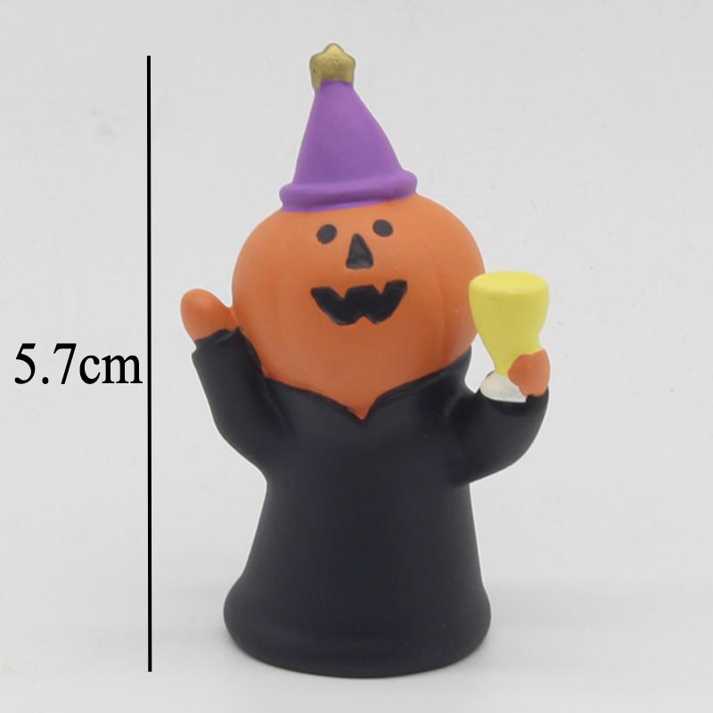 Cute Cat Halloween Concert Miniatures Funny Ghost Figurines Kawaii Shiba Vampire Magic Pumpkin Miniatures DIY Home Decoration