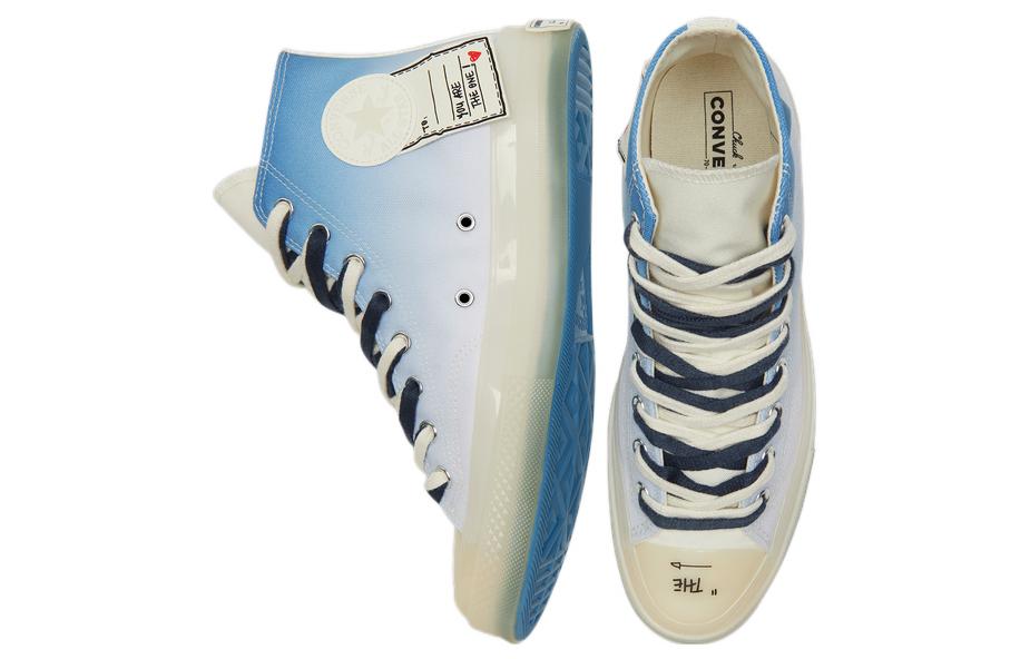 Converse 1970-е Chuck Taylor All Star Износостойкие Увеличивающие рост Высокие Кеды Унисекс Синие A03747C