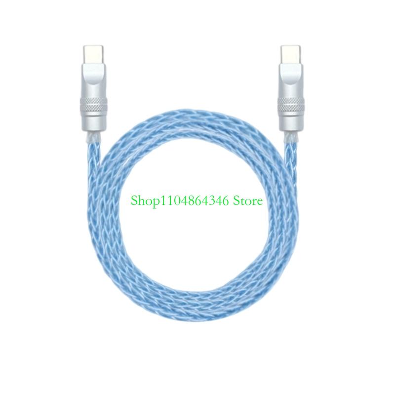 Type C Braided Eight Cored Silver Plated Copper Cable Enhances Durability and Rapid Charging For Phone16 Tablets mate70