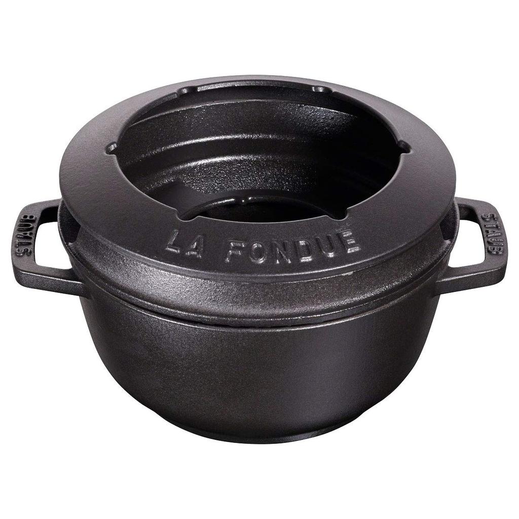 Staub Set Black Fondue Pot Lit Enamel Pot Japanese Specialist "Fondue 18cm" [Авторизованный продукт] 40511-971