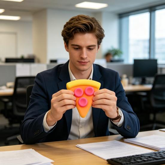 Pizza Piece Squeeze Toy Pizza Sensory Toy Stress Relief Mini Home Office Worker