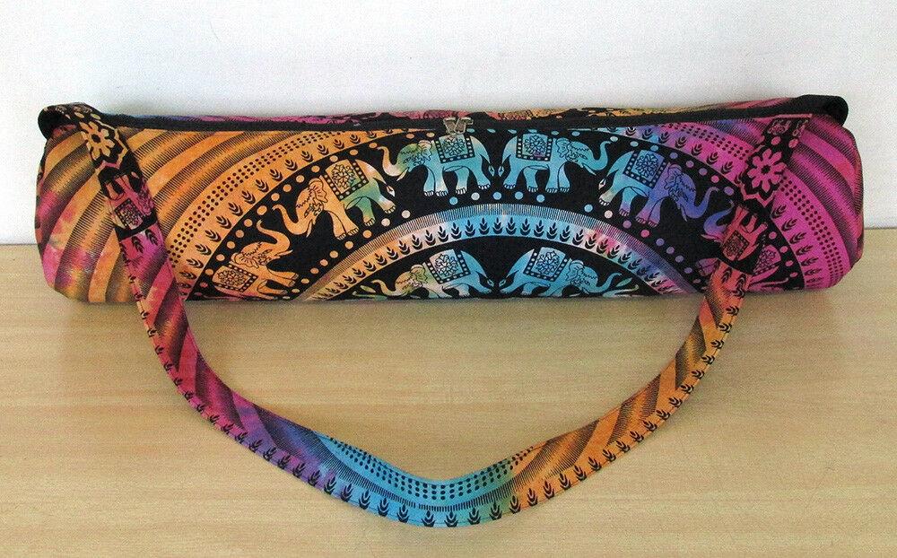 Indian yoga mat bag, handmade sport gym bag, carrier bag, pilates bag, fitness bag, excercise bag