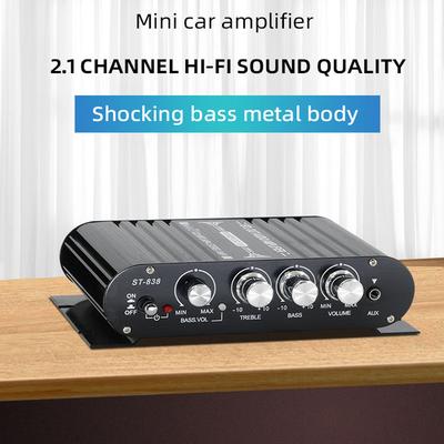 ST-838 2.1-канальный HiFi усилитель мощности, регулировка низких и высоких частот, стерео усилитель звука 80 Вт * 2, мини-мультимедийный плеер
