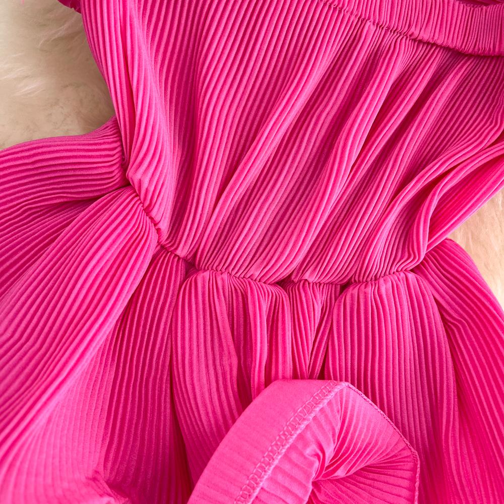 RUGOD Летний новый стиль, универсальная пресс-плиссированная шифоновая рубашка с завязками на талии и листьями лотоса, женский короткий топ в иностранном стиле