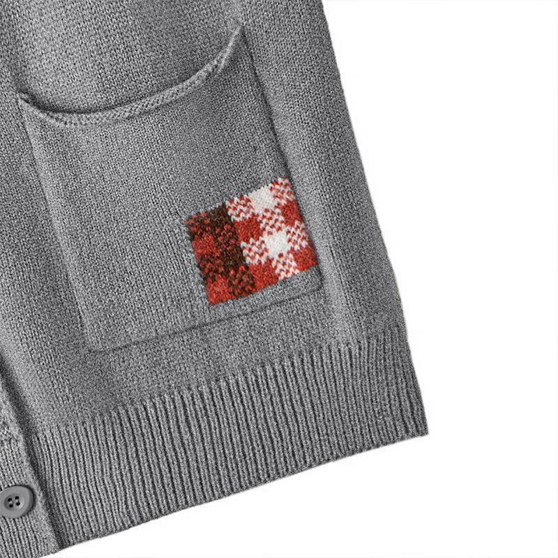 Женский трикотажный жилет с V-образным вырезом свободного кроя