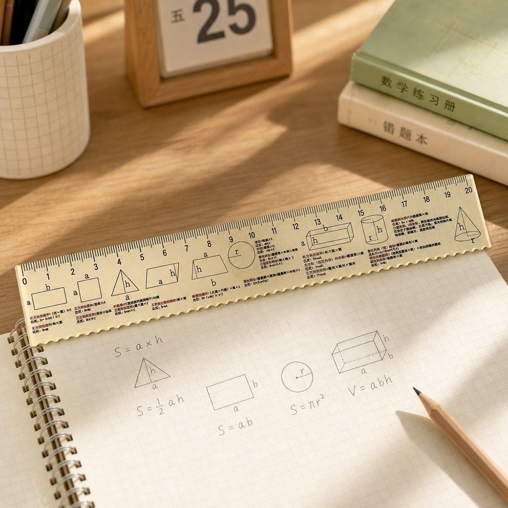 Transparent Mathematical Formula Ruler Lightweight Straightedge Ruler Office Use