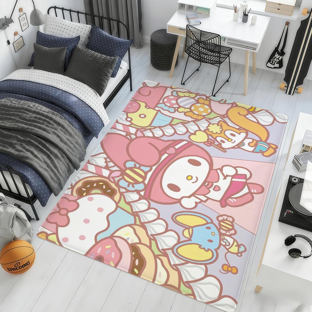 cartoon cute pink My m-Melody SRO hogar Bedside Rug Kitchen Bath Floor Mat Hallway Balcony Carpet Entrance Doormat Decor Home