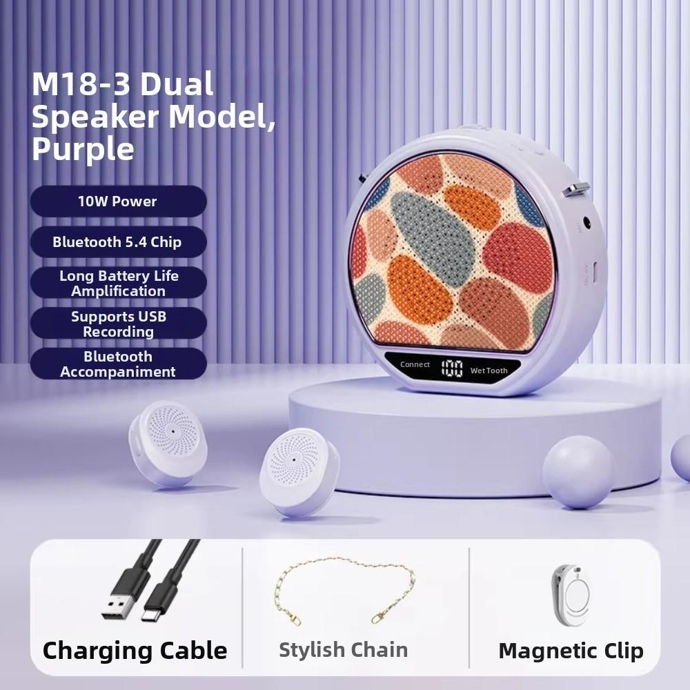 Magnetic Wireless Voice Amplifier Wireless Lavalier Wearing Voice Amplifier Speaker for Meetings