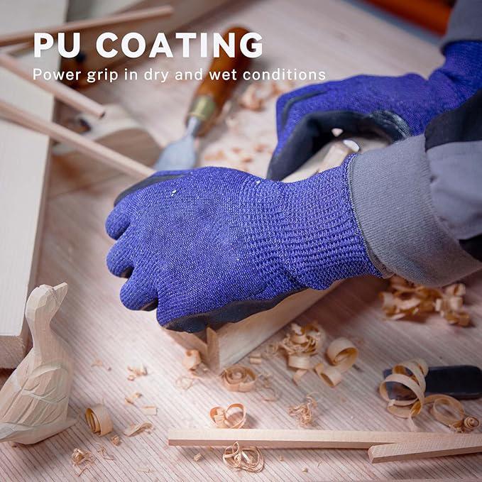Cut Resistant Gloves HPPE+Polyester Material Wear-resistant Anti-slip Oil-resistant Safety Gloves for Work Men