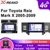 Android для Toyota Reiz Mark X 2005 - 2009 Автомобильный радиоприемник, видеоплеер, мультимедиа, навигация, автоплеер, GPS, 4G, 8 ядер, нет, 2din DVD