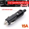 Car Cigarette Lighter With LED Indicator Light Socket Plug 12V24V Universal 15A Current Heat-Resistant Cigarette Lighter Plug