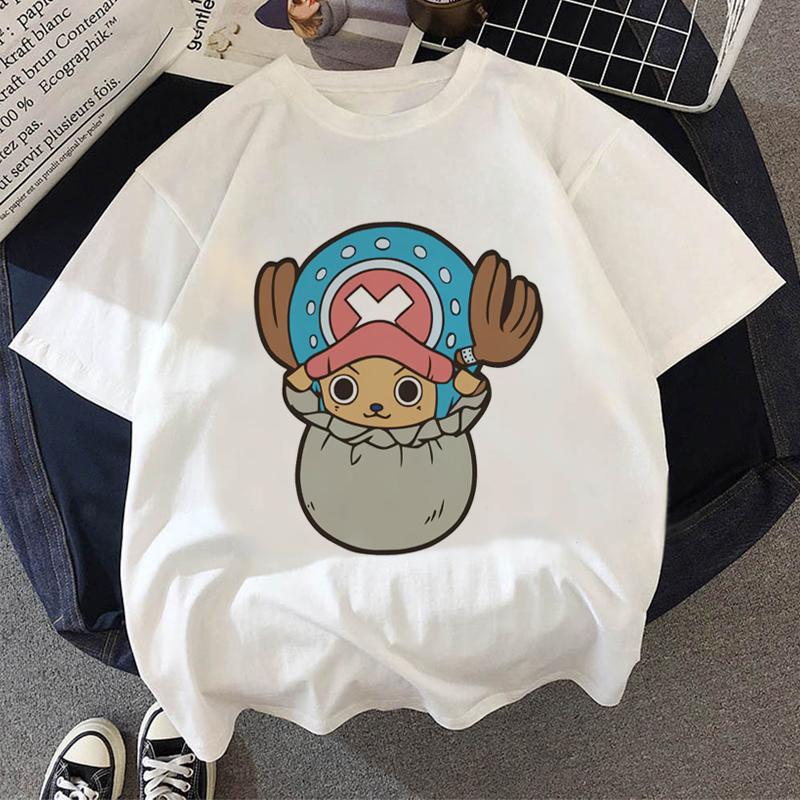 Японский Аниме One Piece Футболка с Луффи Чоппер Периферийная Одежда Мужская Мультяшная Футболка Мода Харадзюку Ульззан Мода Унисекс Топ