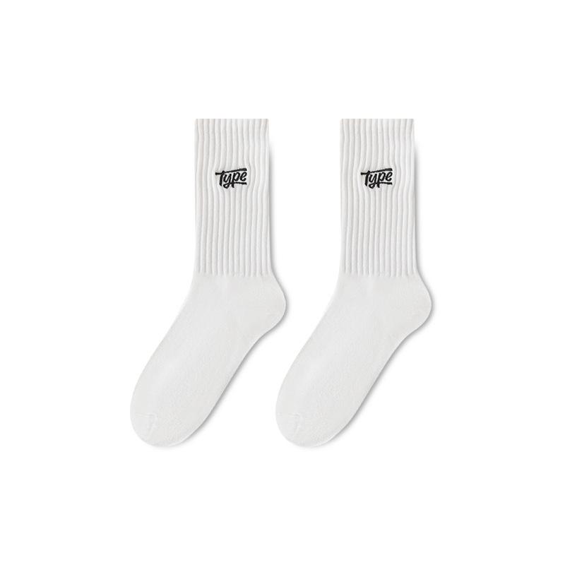 Женские носки с буквенным принтом, модные осенне-зимне-весенние носки средней длины, носки цвета Майяра