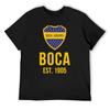 Футболка Boca Juniors Летний топ Винтажные футболки Мешковатые футболки Синий архив Мужские винтажные футболки