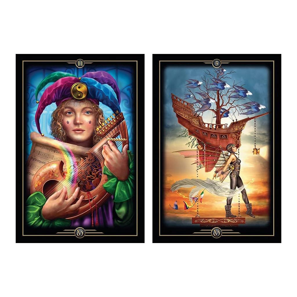 Kancharo Oracle Cards, 52-Card Set, Tarot Card Reading [Oracle of Visions], Includes Basic Instructions and Pouch in Japanese (Authentic)