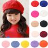 Toddler Baby Girls Pearly Headgear Warm Beret Kids Hat Cap