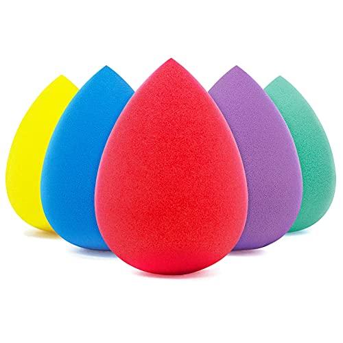 5Pcs Makeup Sponge Set, Foundation Blending Beauty Sponge, Flawless for Liquid, Cream, and Powder, Multi-colored Makeup Sponges
