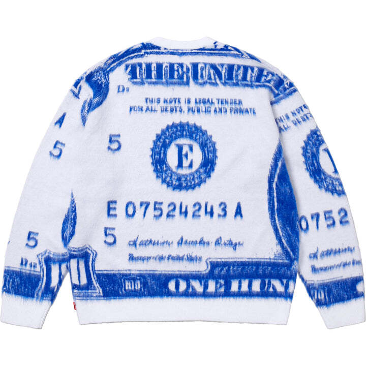 Supreme Свитер с деньгами Белый